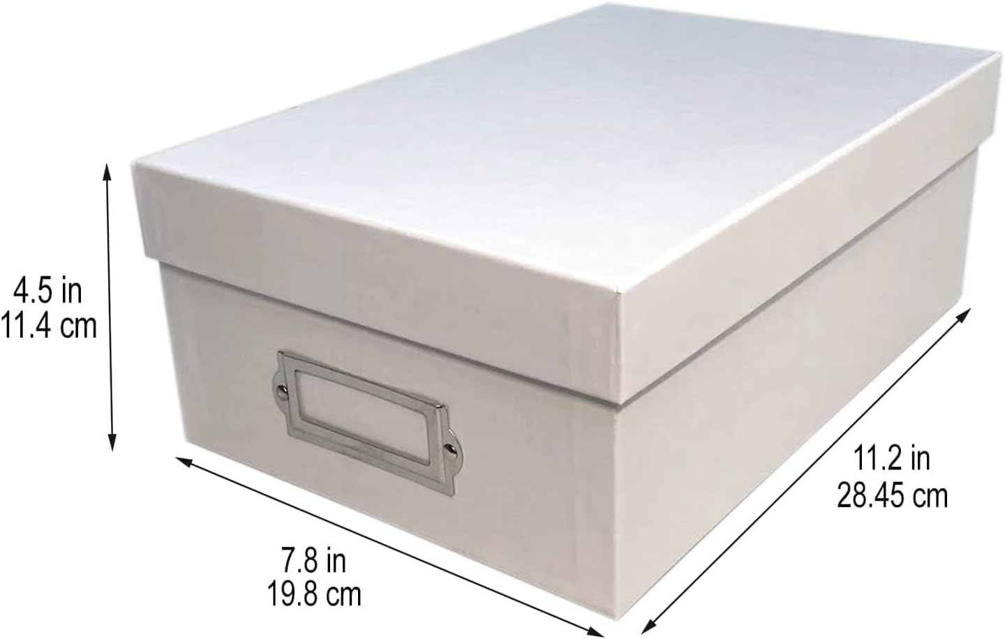Simply Tidy White Memory Box - Store and Organize Photos, Keepsakes, DVD and CDs, Acid Free - Bulk 12 Pack