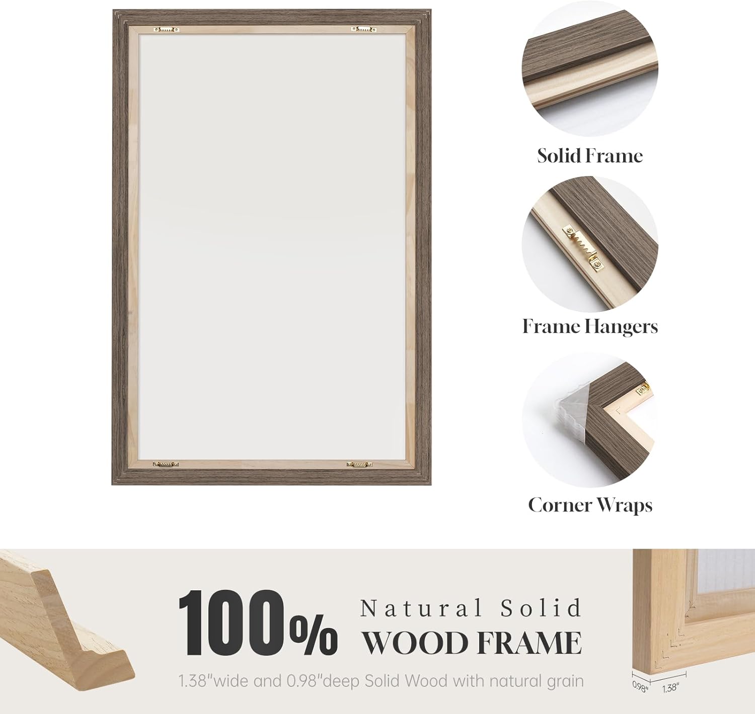 Framed Vertical Colorful Tree Ring Living Room Wall Art, Large Vintage Farmhouse Wood Stump Canvas Artwork for Walls, Rustic Nature Tree Ring Painting Print for Office Kitchen Foyer Stair Wall Decor, 20x40 Inch