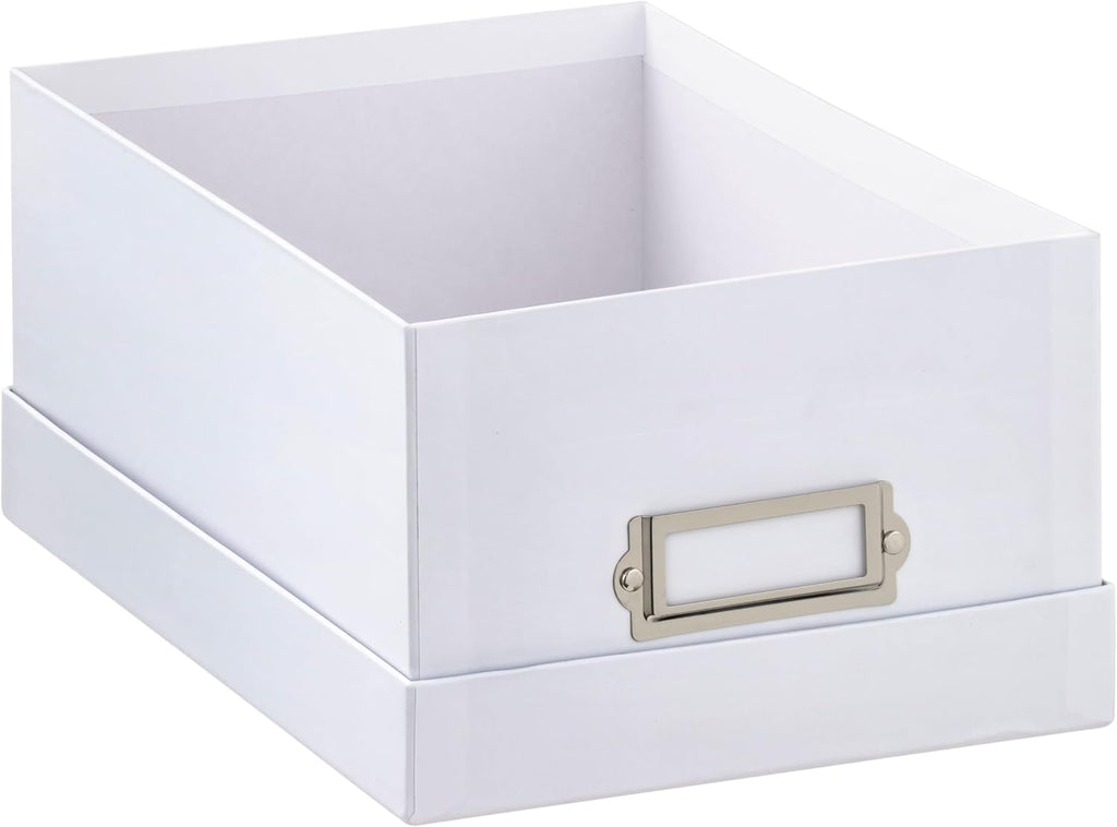 Simply Tidy White Memory Box - Store and Organize Photos, Keepsakes, DVD and CDs, Acid Free - Bulk 12 Pack
