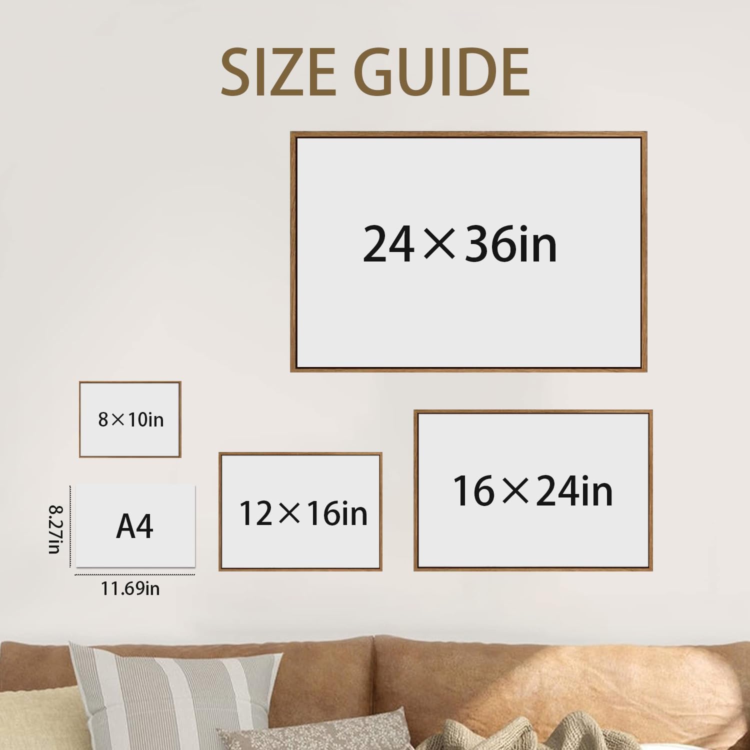 OIQArtOIQ Framed Canvas Wall Art,Vintage Decor,Landscape Nature Country Wildflower Paintings Farmhouse Pictures Modern Artwork Rustic Fall Flower Prints Cottagecore Office Living Room Bedroom Bathroom