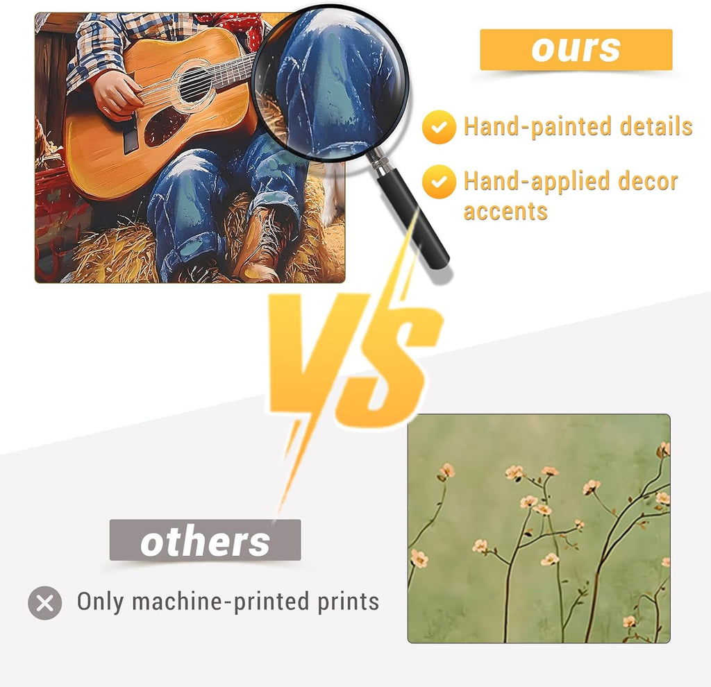 DRLWGTY White Flower Canvas Wall Art, Botanical Framed Wall Decor Aesthetic with Handmade Yellow Crystal Accents, Ready to Hang for Bedroom, Bathroom, and Living Room (Flower B, 24*32 in, Wrapped Canvas)