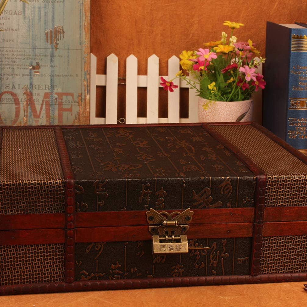 Cabilock Keepsake Box With lid Keepsake Storage Box Decorative Memory Wooden Storage Decorative e es for Recipes e or as e