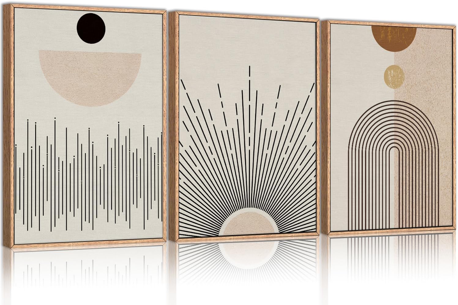 LHIUEM Large Abstract Green Gray Pastel Framed Canvas Wall Art,Neutral Landscape Wall Decor,Modern Watercolor Lake Artwork,Beige Textured Illustrations Art for Living Room,Bedroom,Office- 20"x40"x1