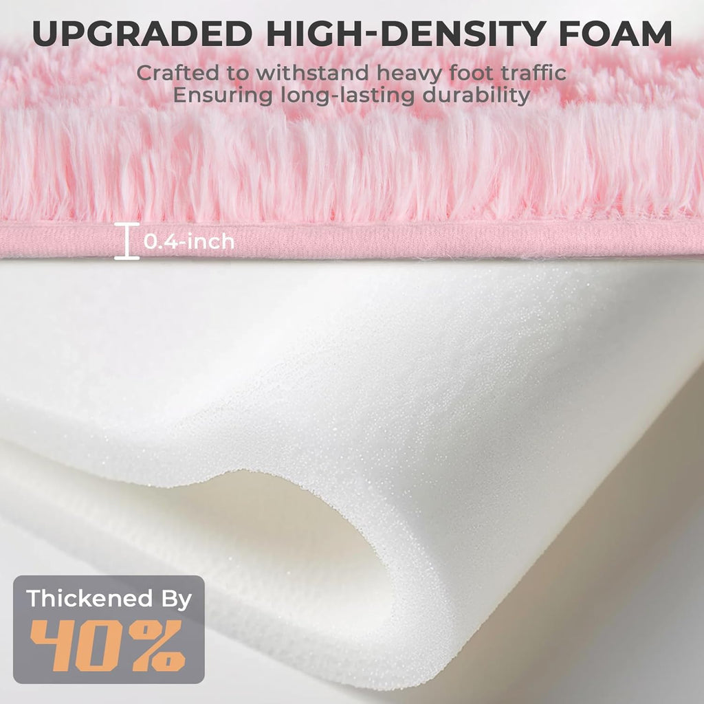 OPPODREAM 9x12 Pink Rugs for Bedroom, Ultra-Soft Fluffy Area Rugs for Living Room, 9 x 12 Shag Carpet for Nursery, Kids, Girl, Boy, Baby, Plush, Fuzzy, Shaggy, Cute Home Decor