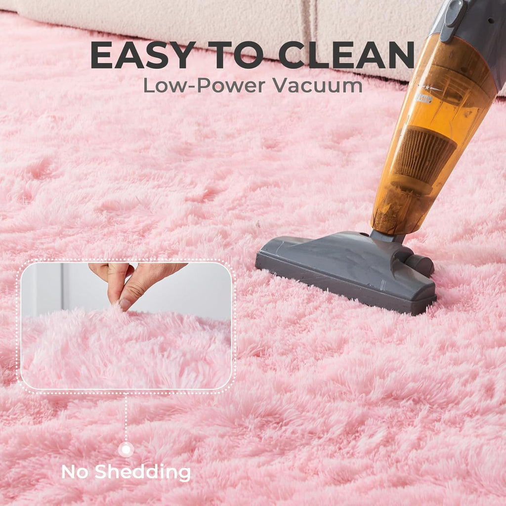 OPPODREAM 9x12 Pink Rugs for Bedroom, Ultra-Soft Fluffy Area Rugs for Living Room, 9 x 12 Shag Carpet for Nursery, Kids, Girl, Boy, Baby, Plush, Fuzzy, Shaggy, Cute Home Decor