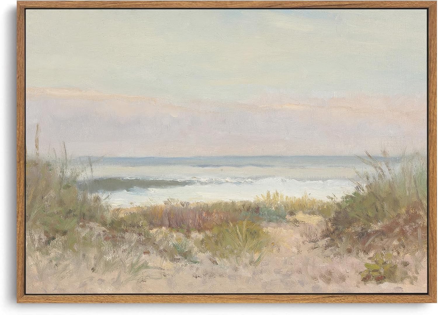 OIQArtOIQ Framed Canvas Wall Art,Vintage Decor,Landscape Nature Country Wildflower Paintings Farmhouse Pictures Modern Artwork Rustic Fall Flower Prints Cottagecore Office Living Room Bedroom Bathroom