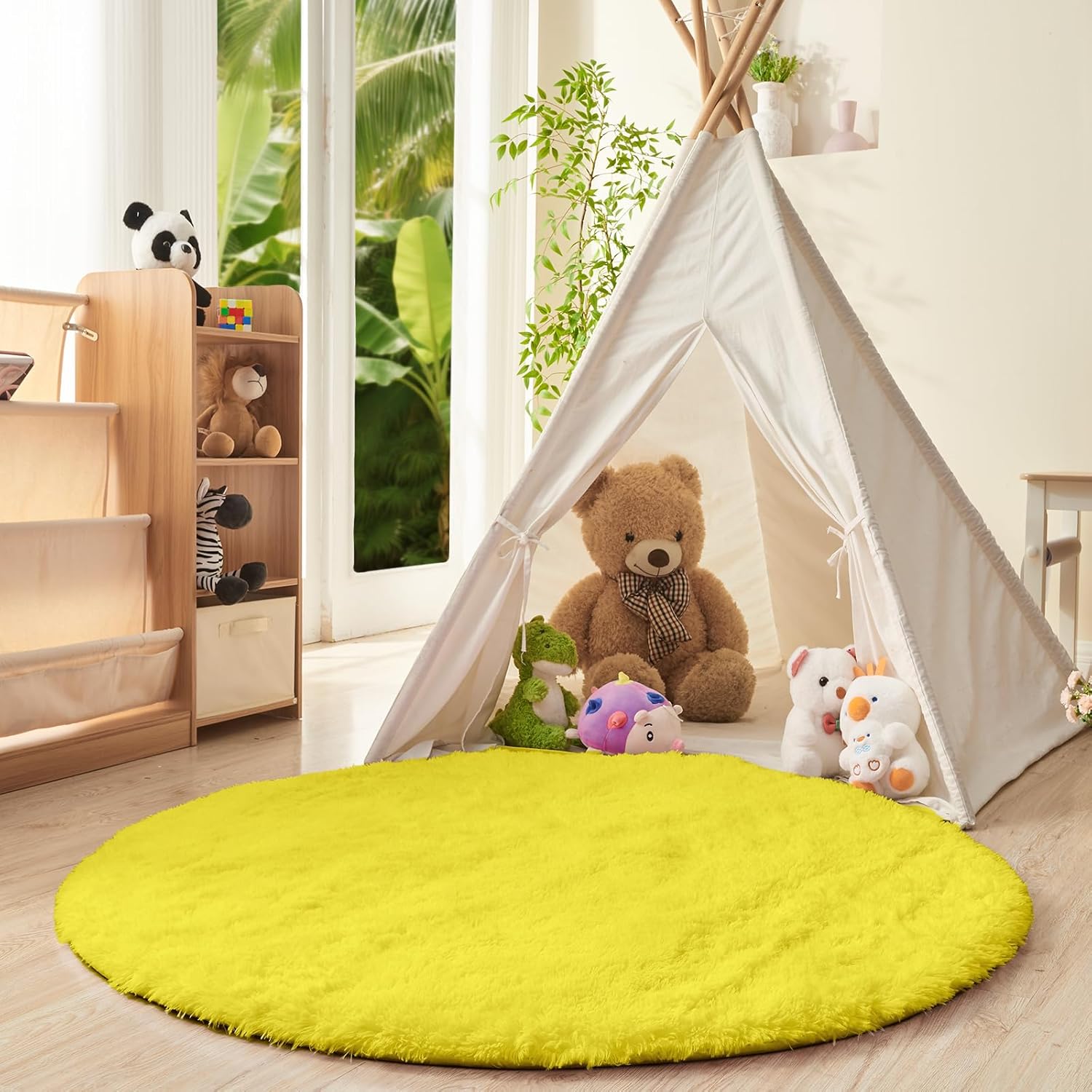 OPPODREAM 9x12 Pink Rugs for Bedroom, Ultra-Soft Fluffy Area Rugs for Living Room, 9 x 12 Shag Carpet for Nursery, Kids, Girl, Boy, Baby, Plush, Fuzzy, Shaggy, Cute Home Decor