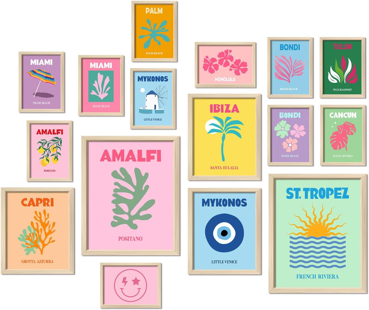 ANERZA 16 PCS Framed Sage Green Wall Art Decor, Matisse Wall Prints for Bedroom, Gallery Wall Frame Set, Abstract Posters for Living Room Aesthetic, Collage Kit Pictures, Boho Dorm Home Decor