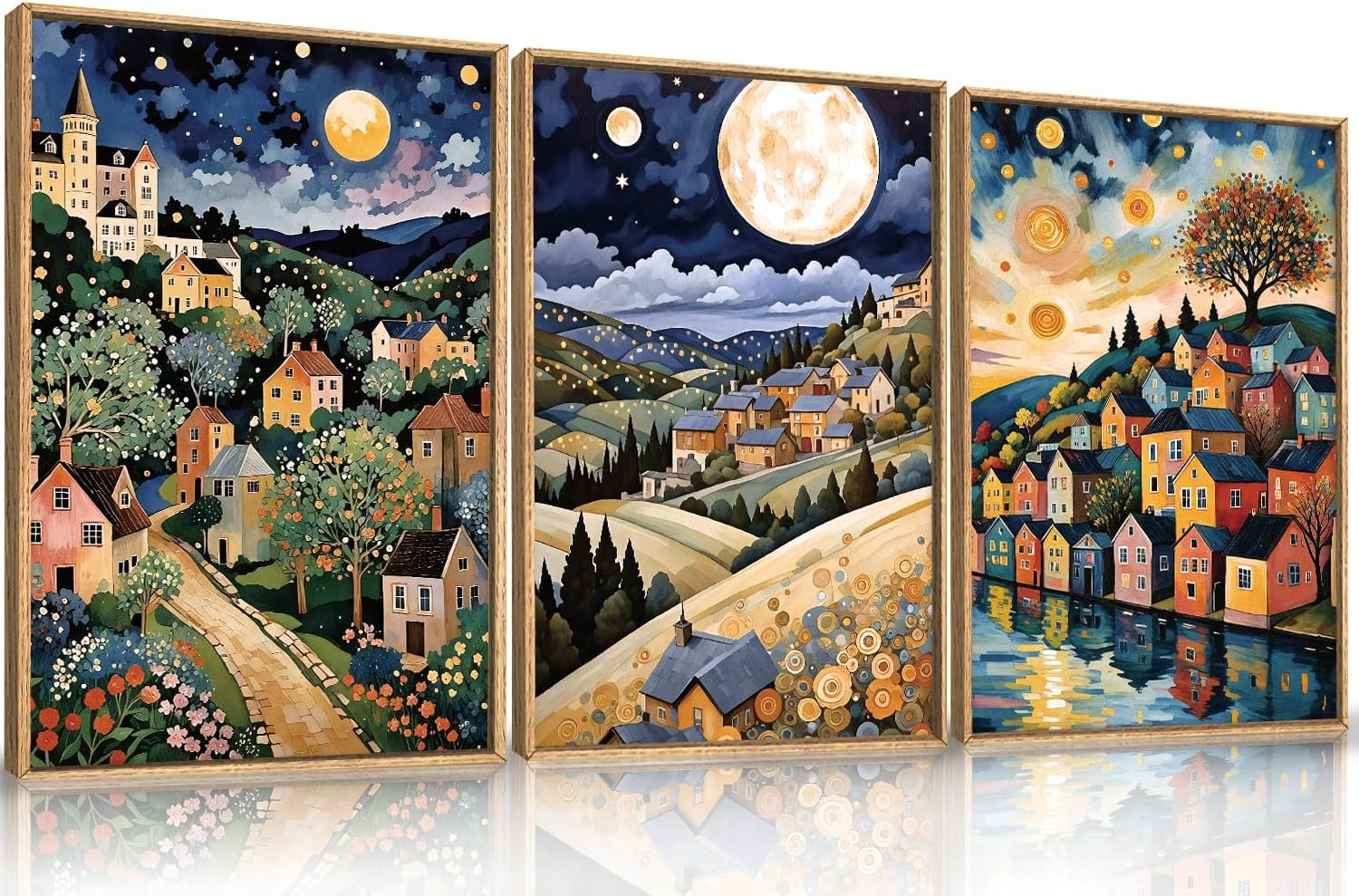 LHIUEM Large Abstract Green Gray Pastel Framed Canvas Wall Art,Neutral Landscape Wall Decor,Modern Watercolor Lake Artwork,Beige Textured Illustrations Art for Living Room,Bedroom,Office- 20"x40"x1