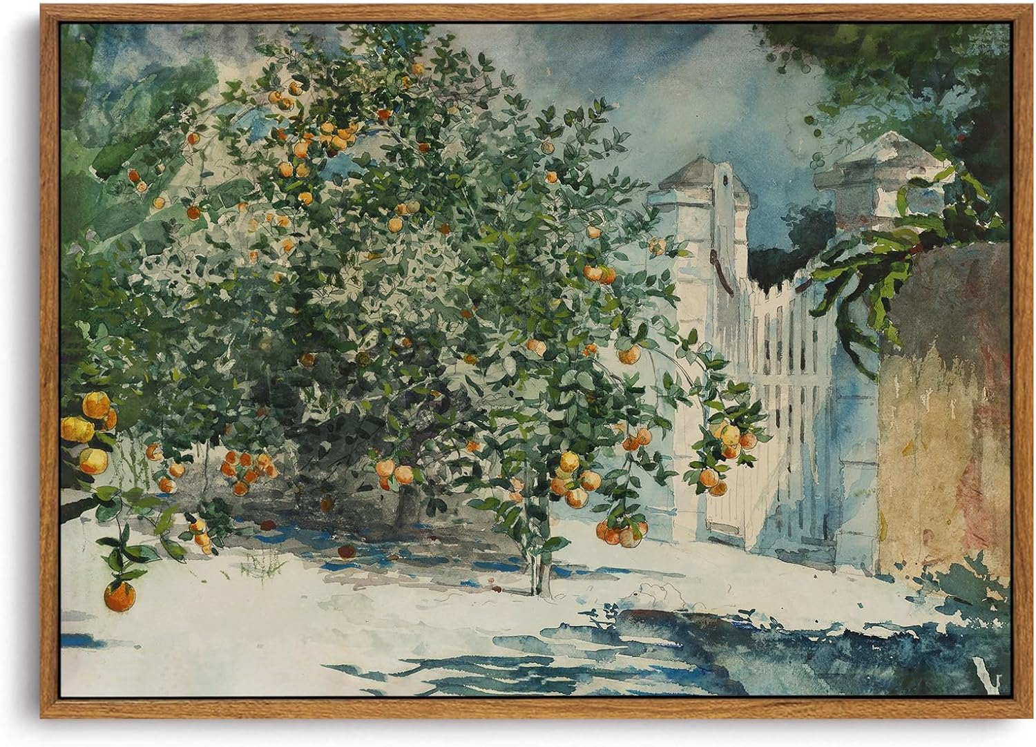 OIQArtOIQ Framed Canvas Wall Art,Vintage Decor,Landscape Nature Country Wildflower Paintings Farmhouse Pictures Modern Artwork Rustic Fall Flower Prints Cottagecore Office Living Room Bedroom Bathroom