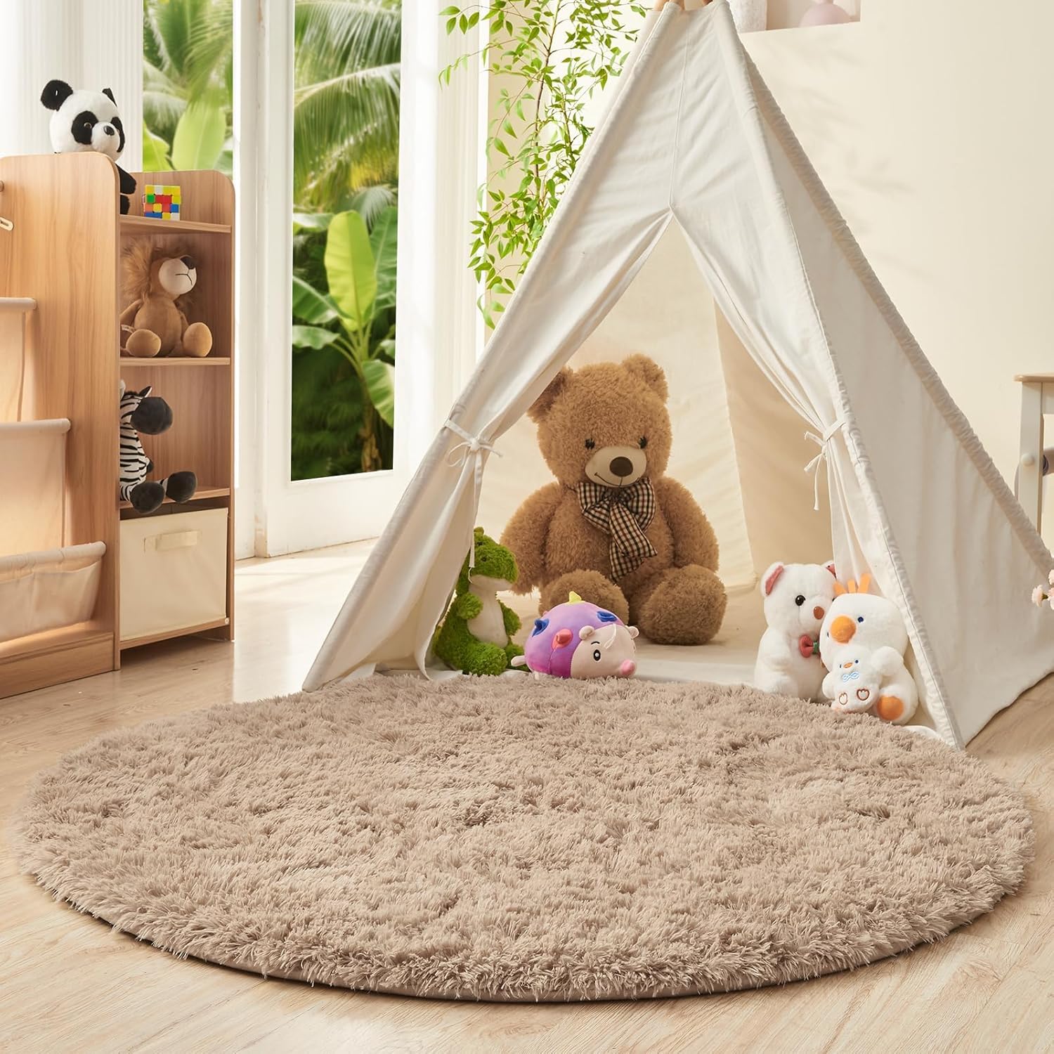 OPPODREAM 9x12 Pink Rugs for Bedroom, Ultra-Soft Fluffy Area Rugs for Living Room, 9 x 12 Shag Carpet for Nursery, Kids, Girl, Boy, Baby, Plush, Fuzzy, Shaggy, Cute Home Decor