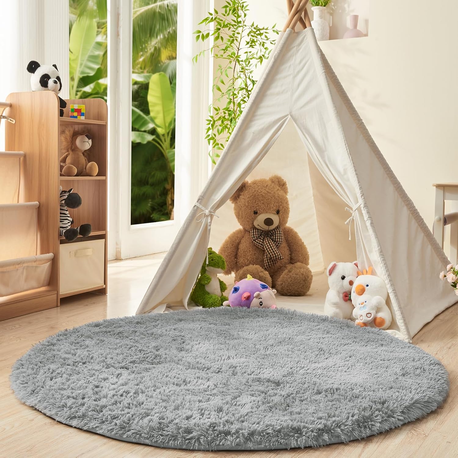 OPPODREAM 9x12 Pink Rugs for Bedroom, Ultra-Soft Fluffy Area Rugs for Living Room, 9 x 12 Shag Carpet for Nursery, Kids, Girl, Boy, Baby, Plush, Fuzzy, Shaggy, Cute Home Decor