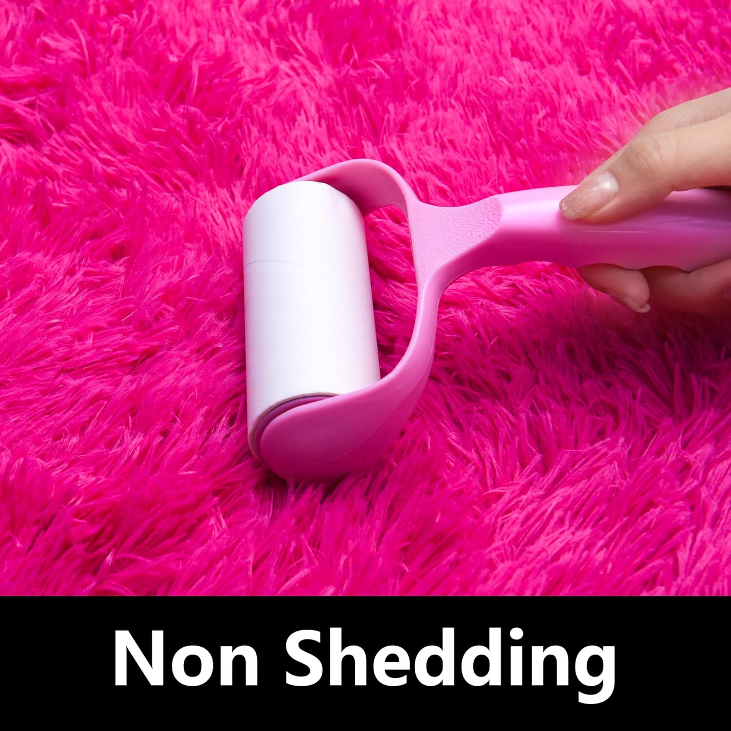 Awaytail Fluffy Area Rug 9x12 Living Room, Hot Pink Rugs for Bedroom Girls, Extra Large Rug Big Carpet 9 by 12 Fuschia