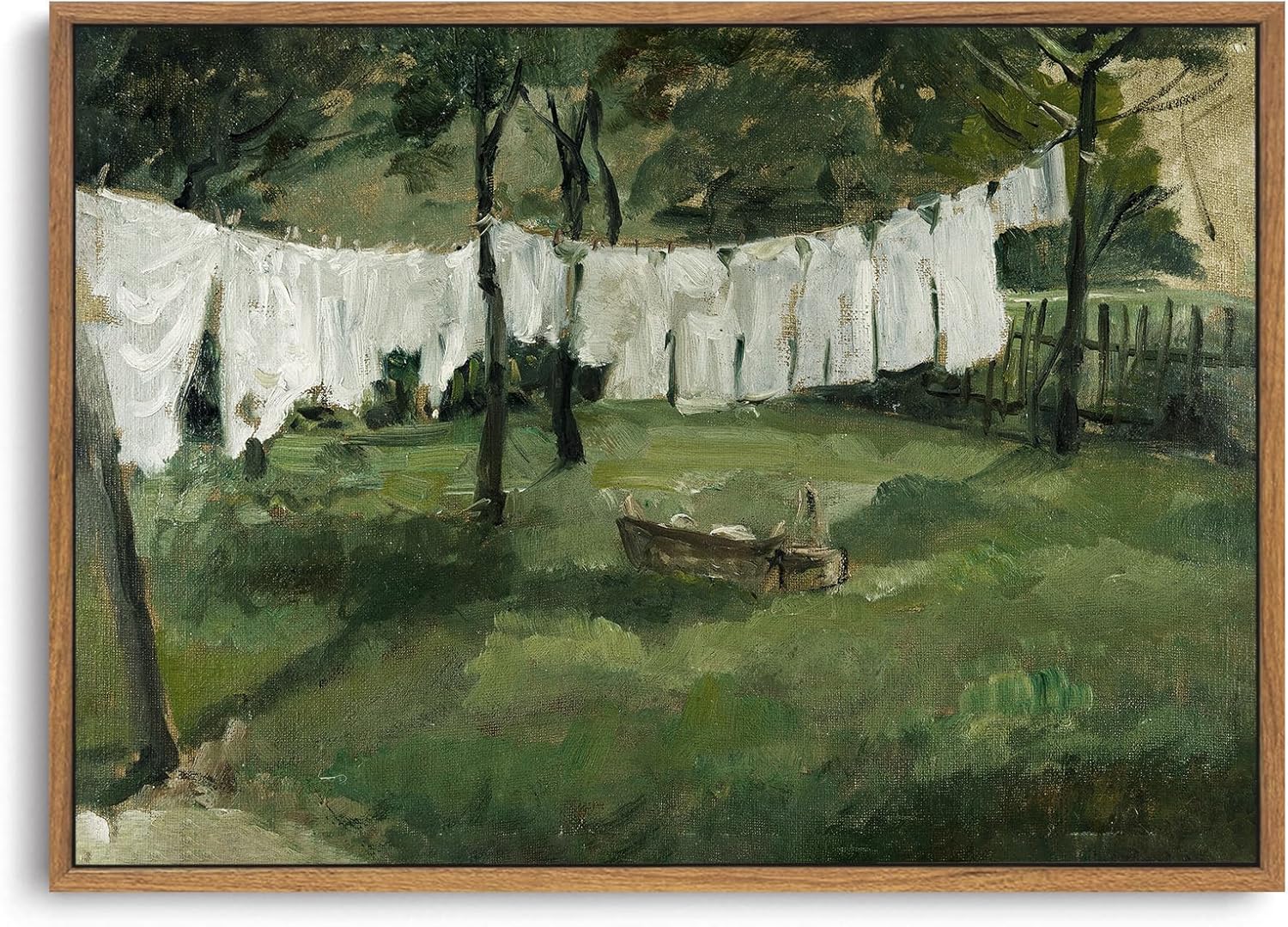 OIQArtOIQ Framed Canvas Wall Art,Vintage Decor,Landscape Nature Country Wildflower Paintings Farmhouse Pictures Modern Artwork Rustic Fall Flower Prints Cottagecore Office Living Room Bedroom Bathroom