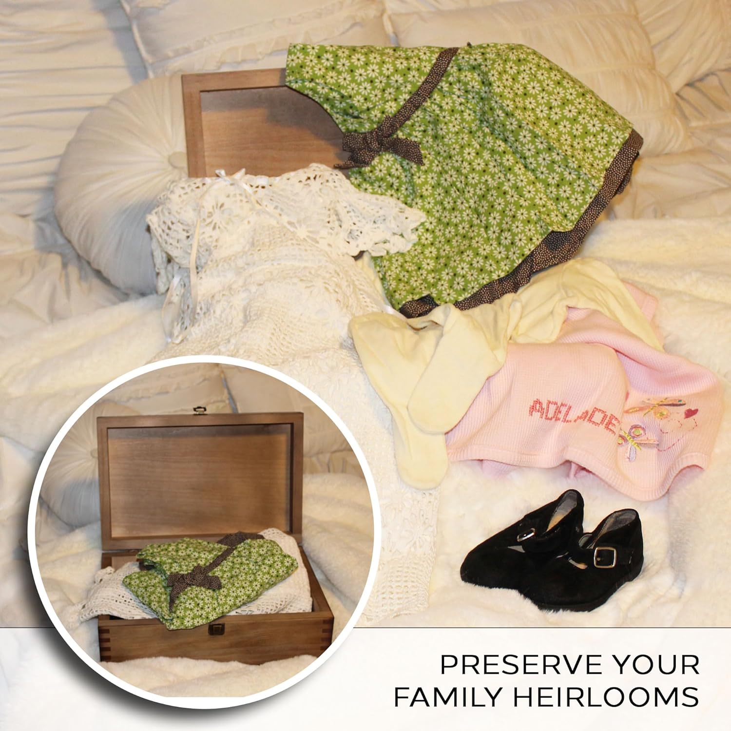 GUYTRENDz Navigators Compass Design Wooden Keepsake Box, Large Memory Box for Keepsakes, Decorative Storage Box for Memories, Jewelry, & Photos, Memorial Boxes for Men & Women