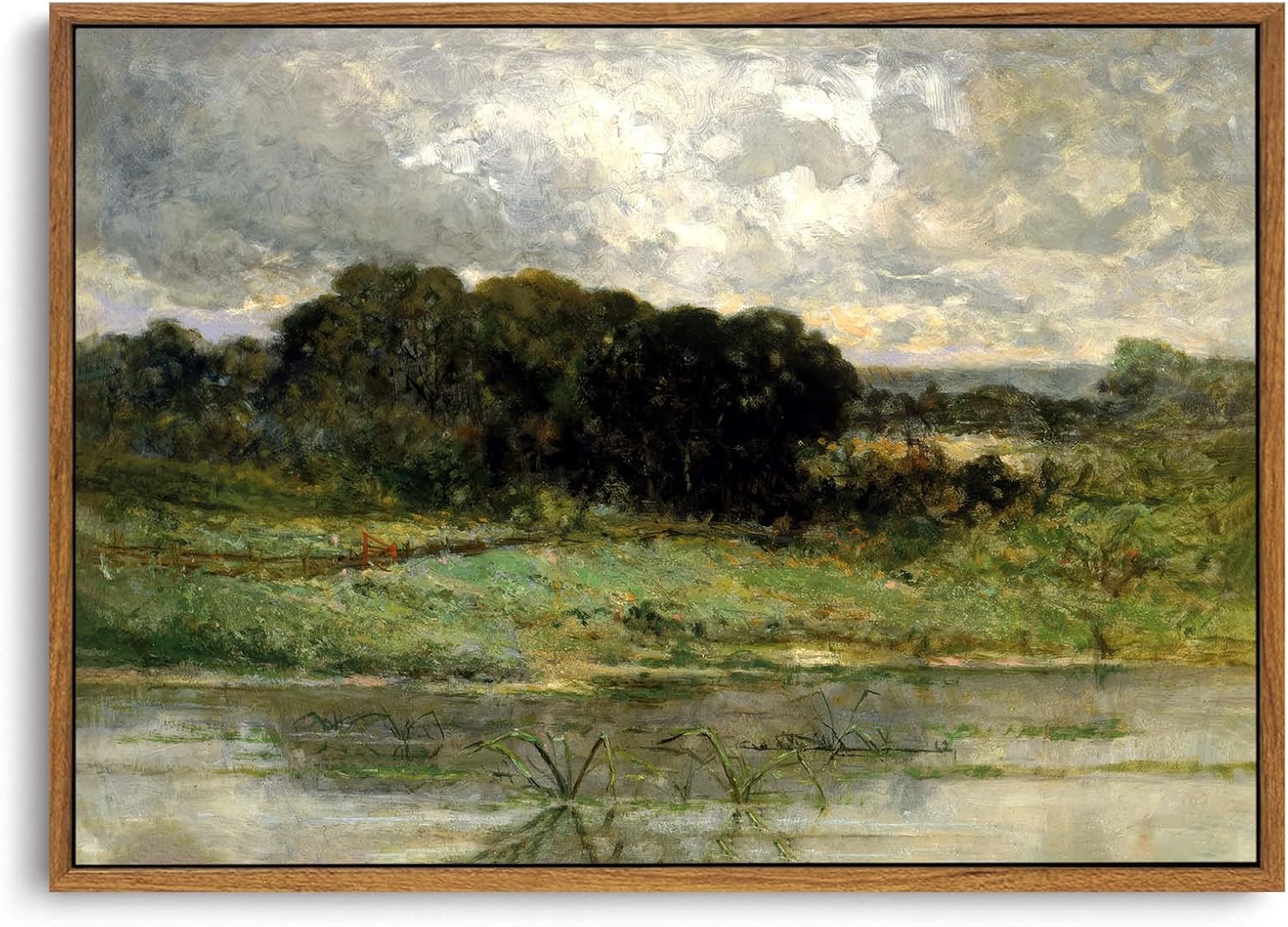 OIQArtOIQ Framed Canvas Wall Art,Vintage Decor,Landscape Nature Country Wildflower Paintings Farmhouse Pictures Modern Artwork Rustic Fall Flower Prints Cottagecore Office Living Room Bedroom Bathroom