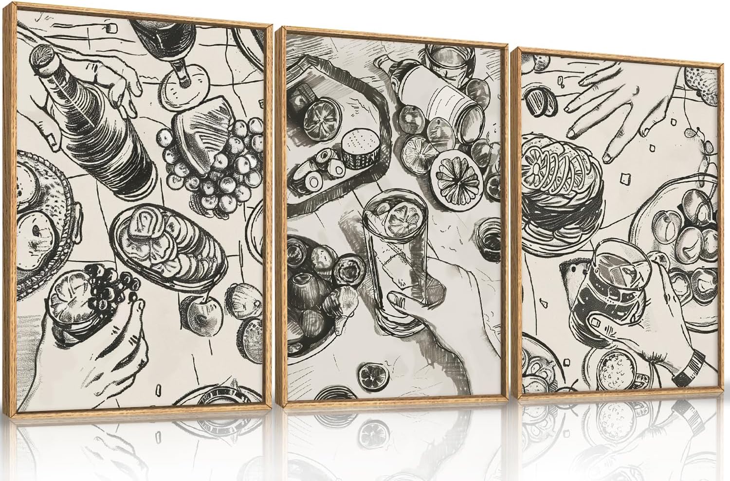 LHIUEM Large Abstract Green Gray Pastel Framed Canvas Wall Art,Neutral Landscape Wall Decor,Modern Watercolor Lake Artwork,Beige Textured Illustrations Art for Living Room,Bedroom,Office- 20"x40"x1