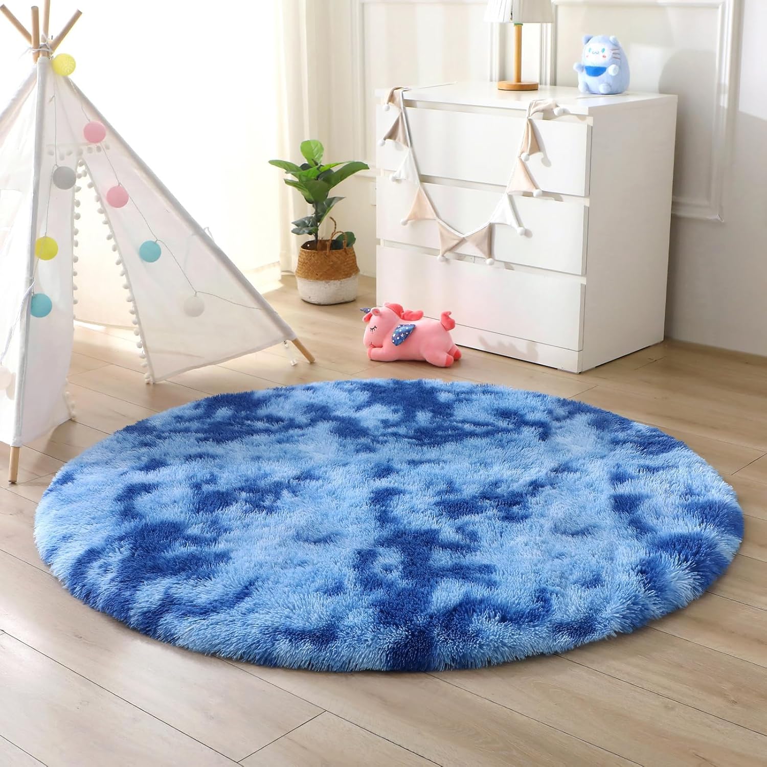 OPPODREAM 9x12 Pink Rugs for Bedroom, Ultra-Soft Fluffy Area Rugs for Living Room, 9 x 12 Shag Carpet for Nursery, Kids, Girl, Boy, Baby, Plush, Fuzzy, Shaggy, Cute Home Decor