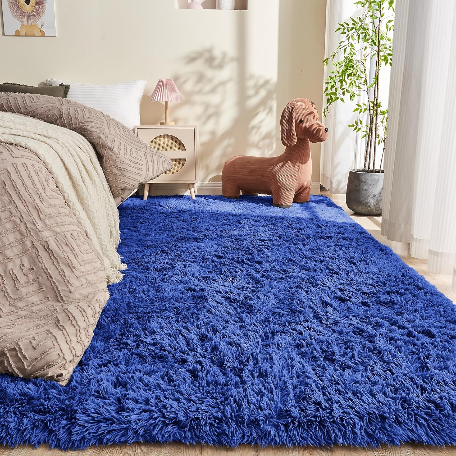 OPPODREAM 9x12 Pink Rugs for Bedroom, Ultra-Soft Fluffy Area Rugs for Living Room, 9 x 12 Shag Carpet for Nursery, Kids, Girl, Boy, Baby, Plush, Fuzzy, Shaggy, Cute Home Decor