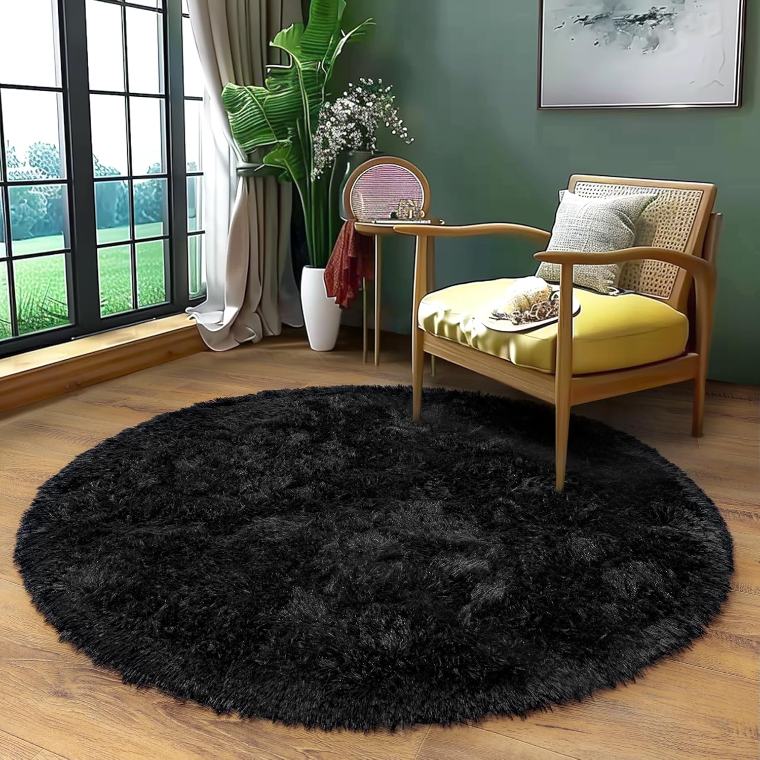 Awaytail Fluffy Area Rug 9x12 Living Room, Hot Pink Rugs for Bedroom Girls, Extra Large Rug Big Carpet 9 by 12 Fuschia