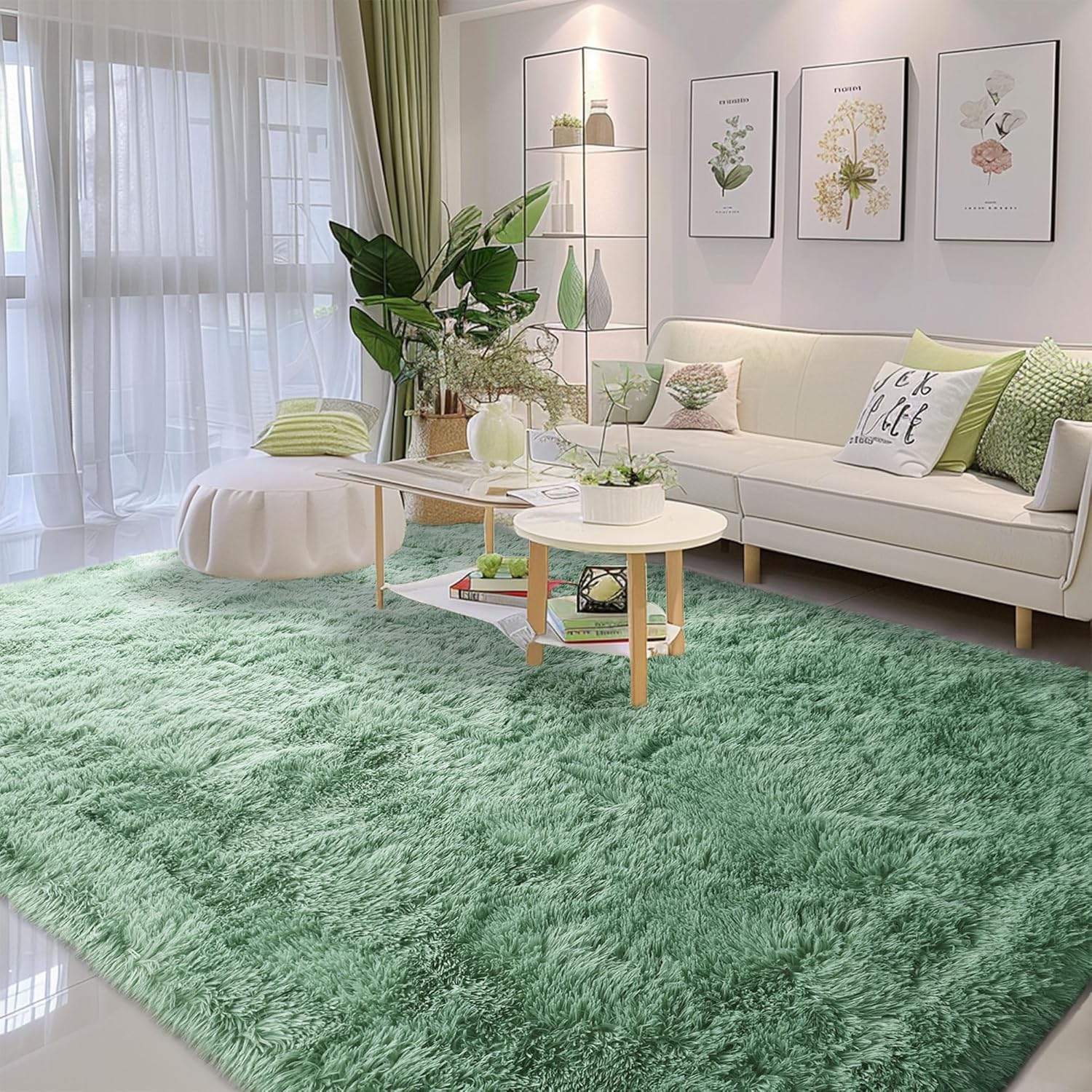 Awaytail Fluffy Area Rug 9x12 Living Room, Hot Pink Rugs for Bedroom Girls, Extra Large Rug Big Carpet 9 by 12 Fuschia